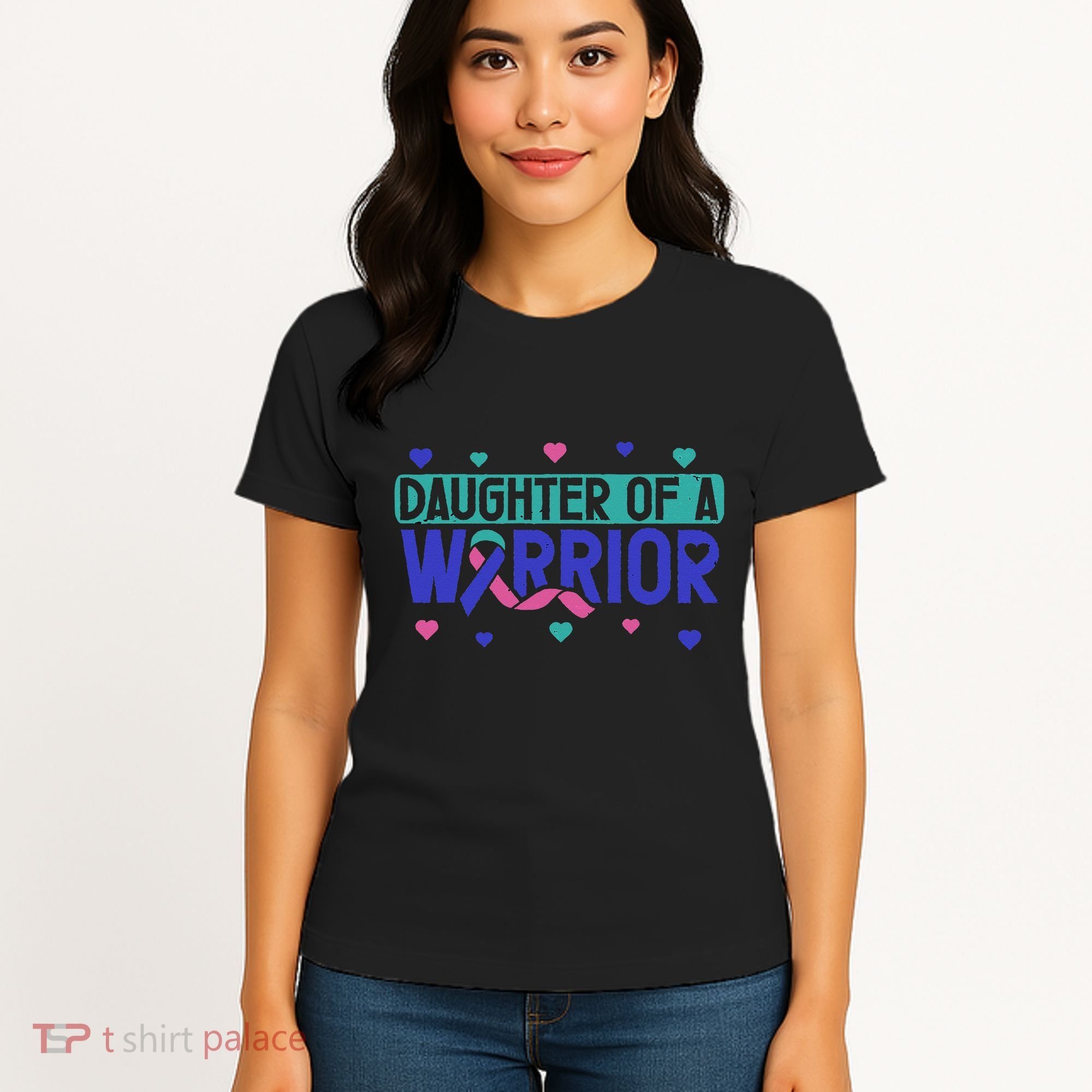 Thyroid Cancer Daughter Thyroid Disease Awareness Warrior Women's T-Shirt