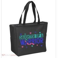 Thyroid Cancer Daughter Thyroid Disease Awareness Warrior Tote Bag thumb 2