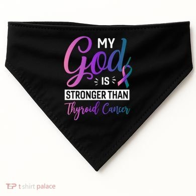 Thyroid Cancer Design USA-Made Doggie Bandana