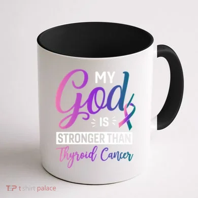 Thyroid Cancer Design Coffee Mug back