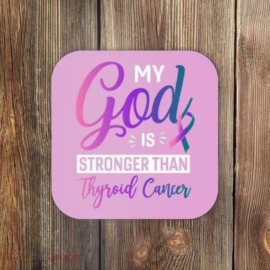 Thyroid Cancer Design Coaster
