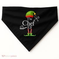The Chef Elf Matching Family Holidays USA-Made Doggie Bandana thumb 0