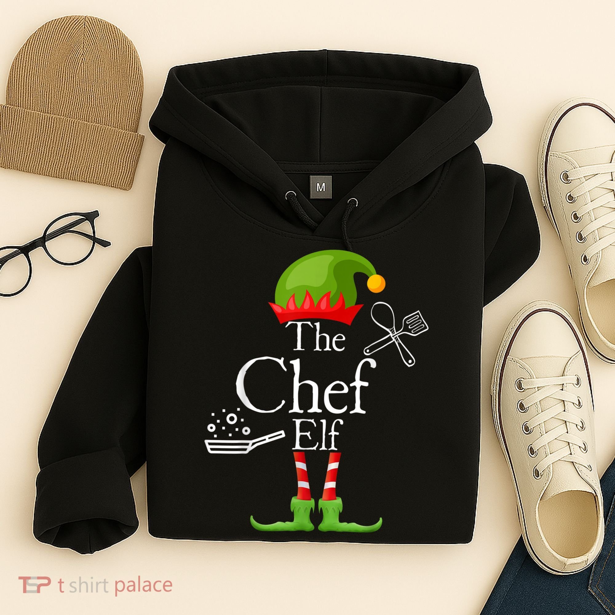 The Chef Elf Matching Family Holidays Hoodie