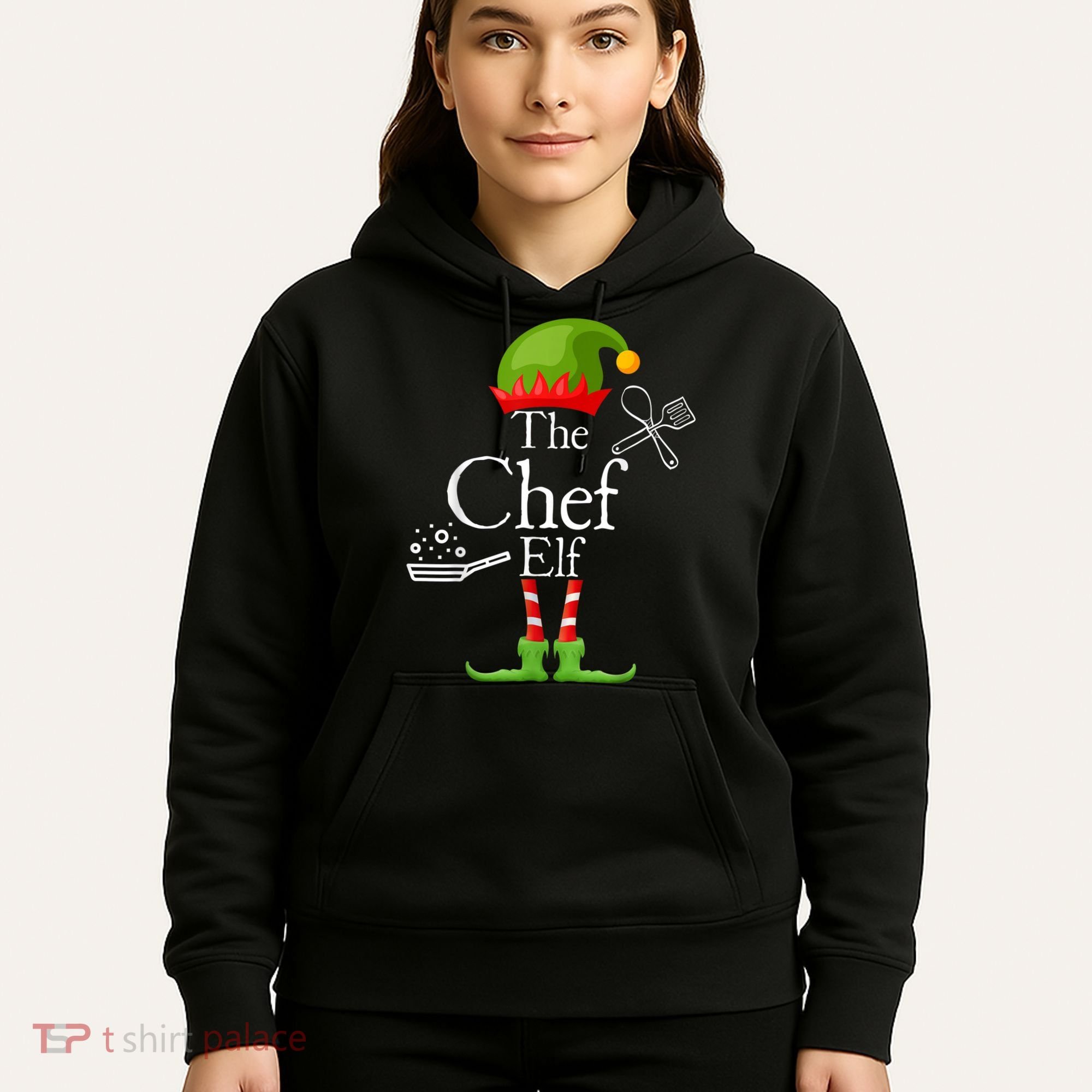 The Chef Elf Matching Family Holidays Hoodie