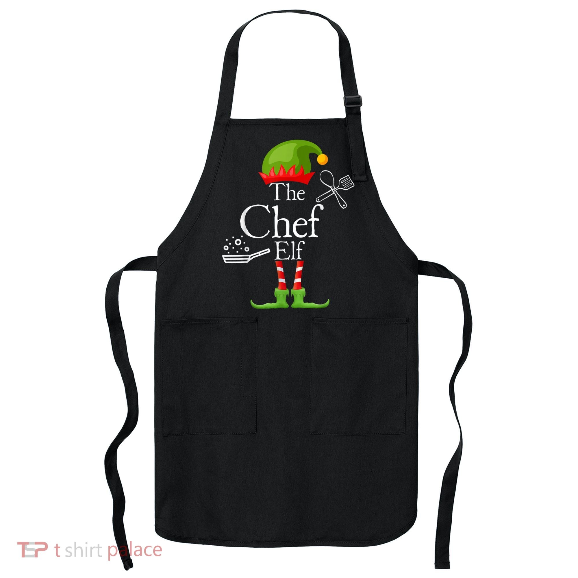 The Chef Elf Matching Family Holidays Apron