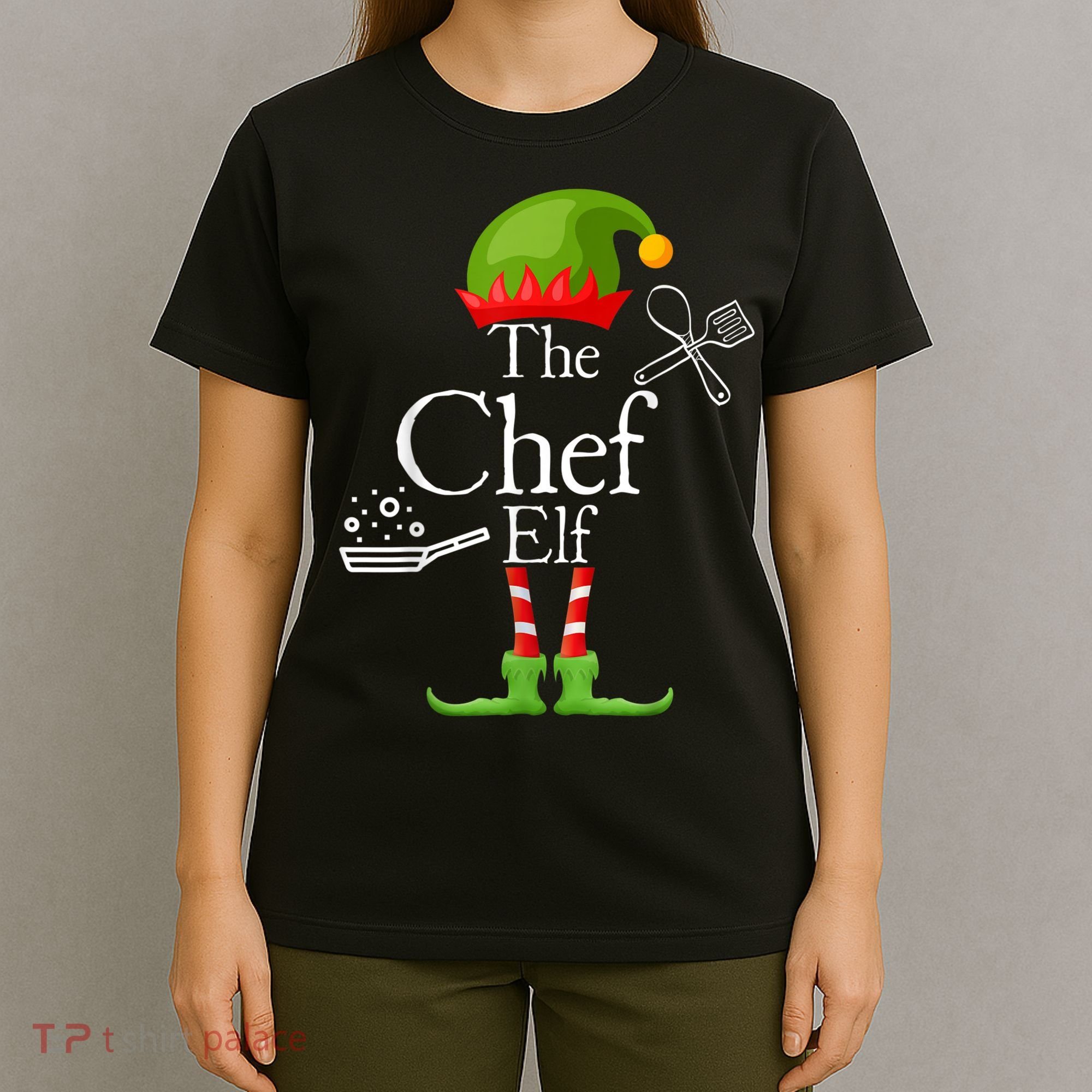 The Chef Elf Matching Family Holidays T-Shirt
