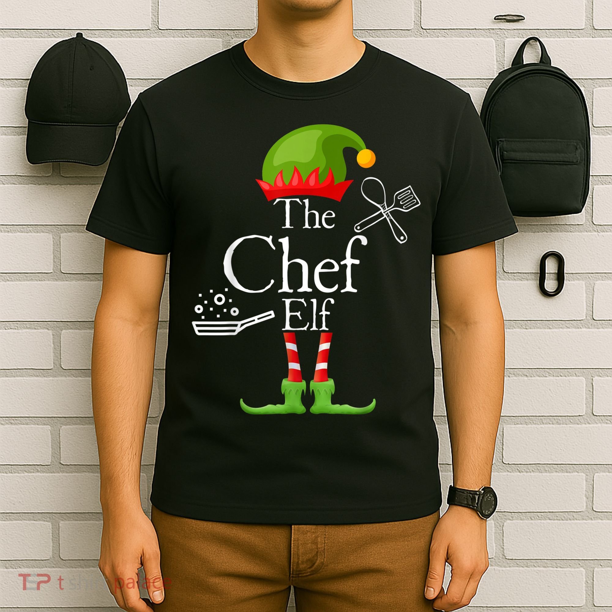 The Chef Elf Matching Family Holidays T-Shirt