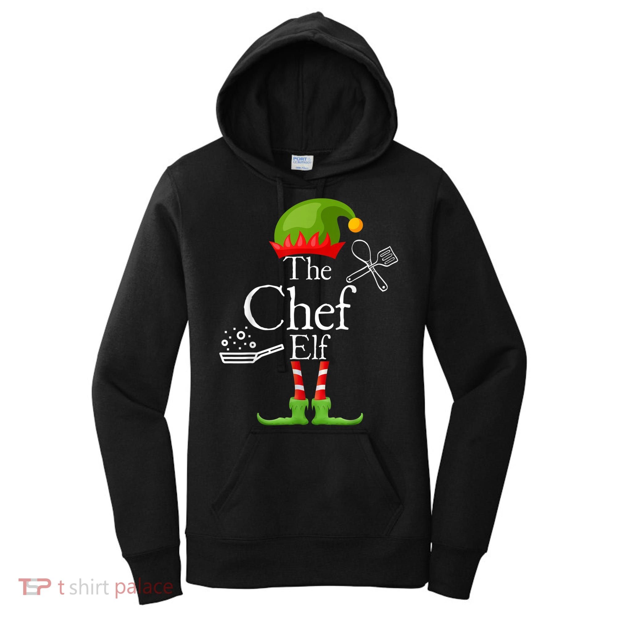The Chef Elf Matching Family Holidays Women's Hoodie