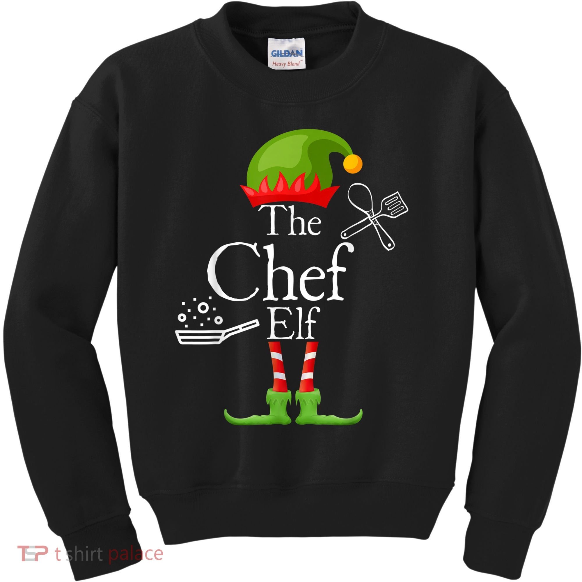 The Chef Elf Matching Family Holidays Kids Sweatshirt