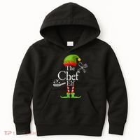 The Chef Elf Matching Family Holidays Kids Hoodie thumb 0