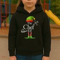 The Chef Elf Matching Family Holidays Kids Hoodie thumb 3