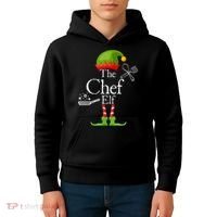 The Chef Elf Matching Family Holidays Kids Hoodie thumb 4