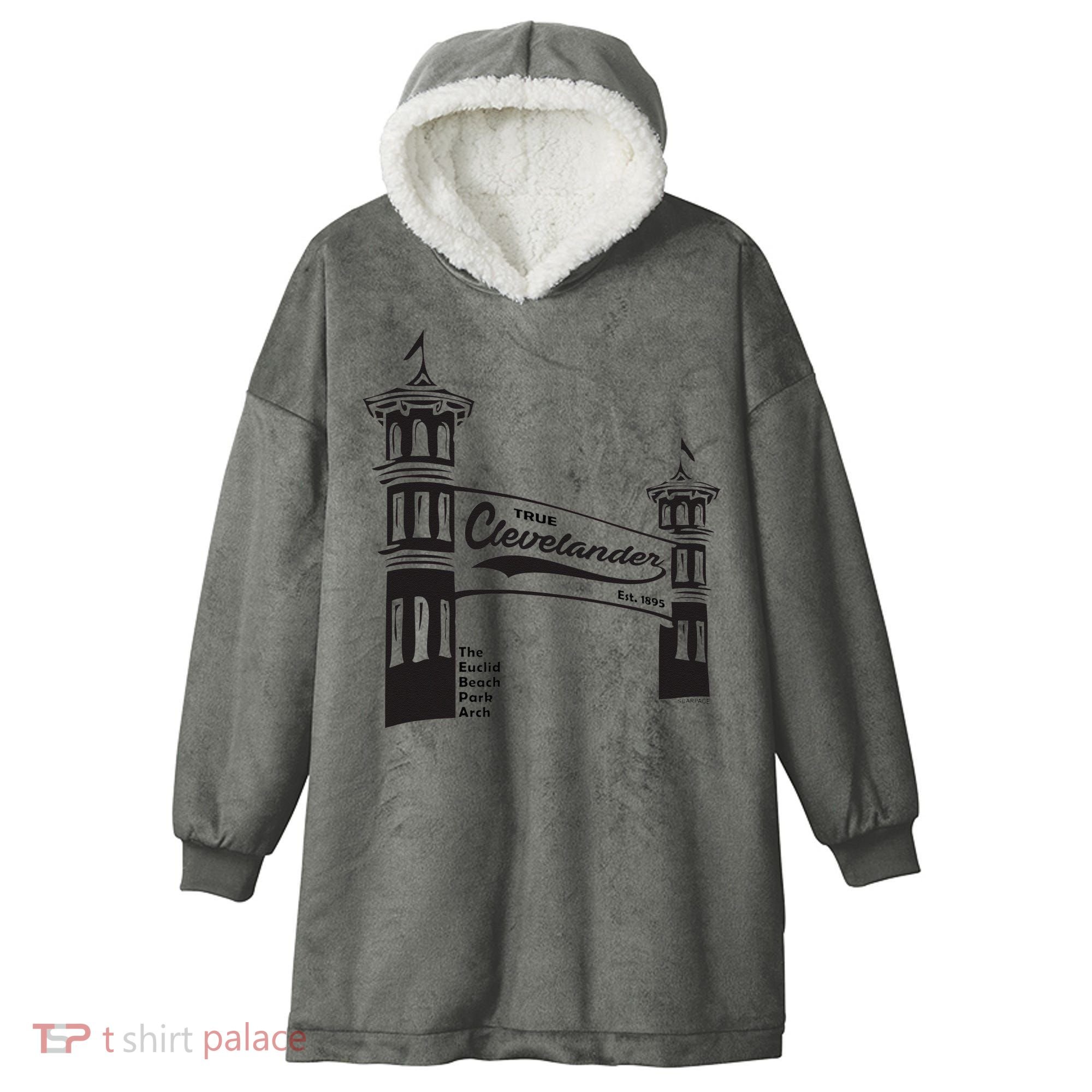 True Clevelander! Euclid Beach Park Arch in Cleveland Ohio Hooded Wearable Blanket