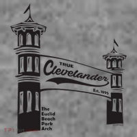 True Clevelander! Euclid Beach Park Arch in Cleveland Ohio Hooded Wearable Blanket thumb 2