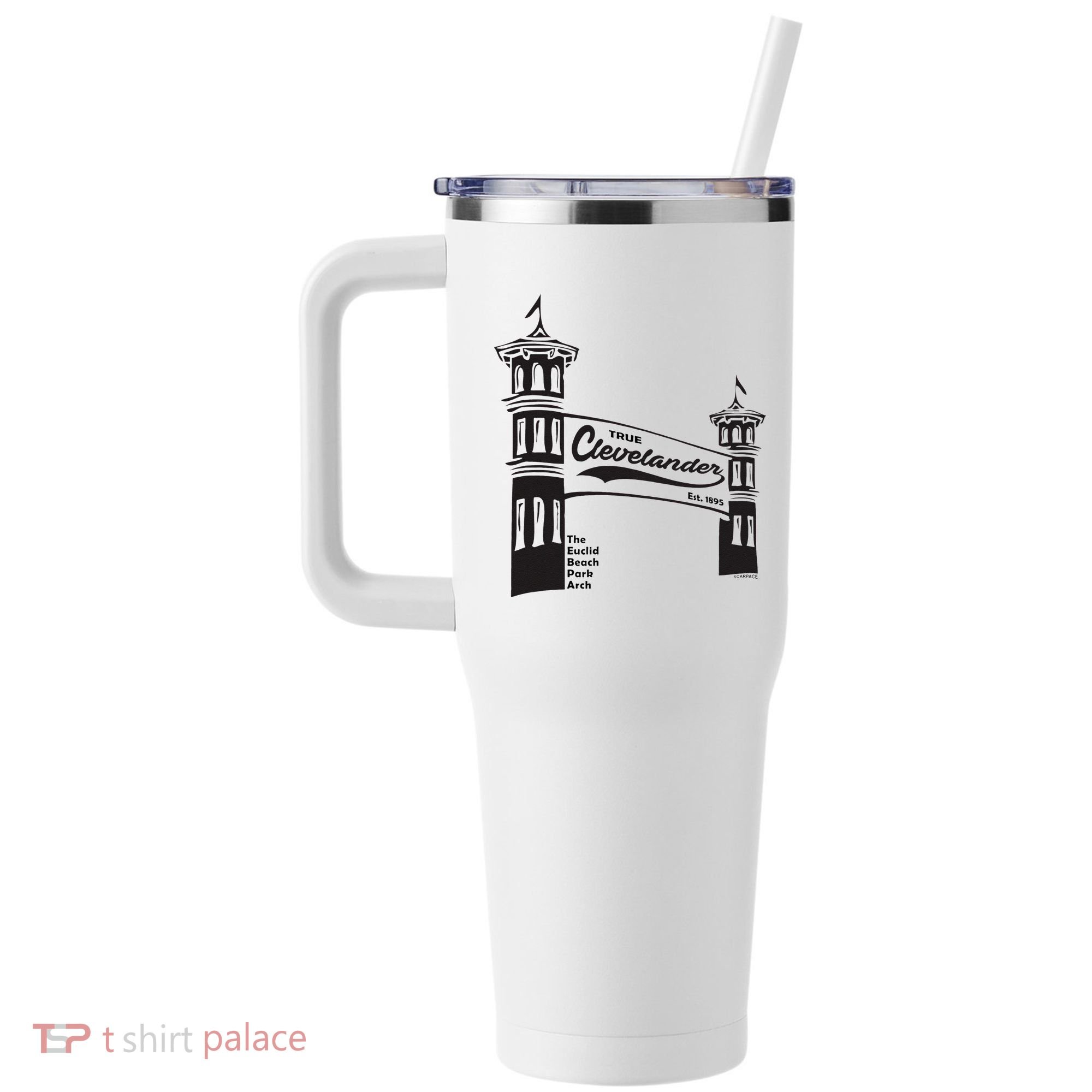 True Clevelander! Euclid Beach Park Arch in Cleveland Ohio 40oz Vacuum Insulated Stainless Steel Travel Tumbler