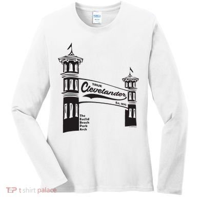 True Clevelander! Euclid Beach Park Arch in Cleveland Ohio Women's Long Sleeve Shirt
