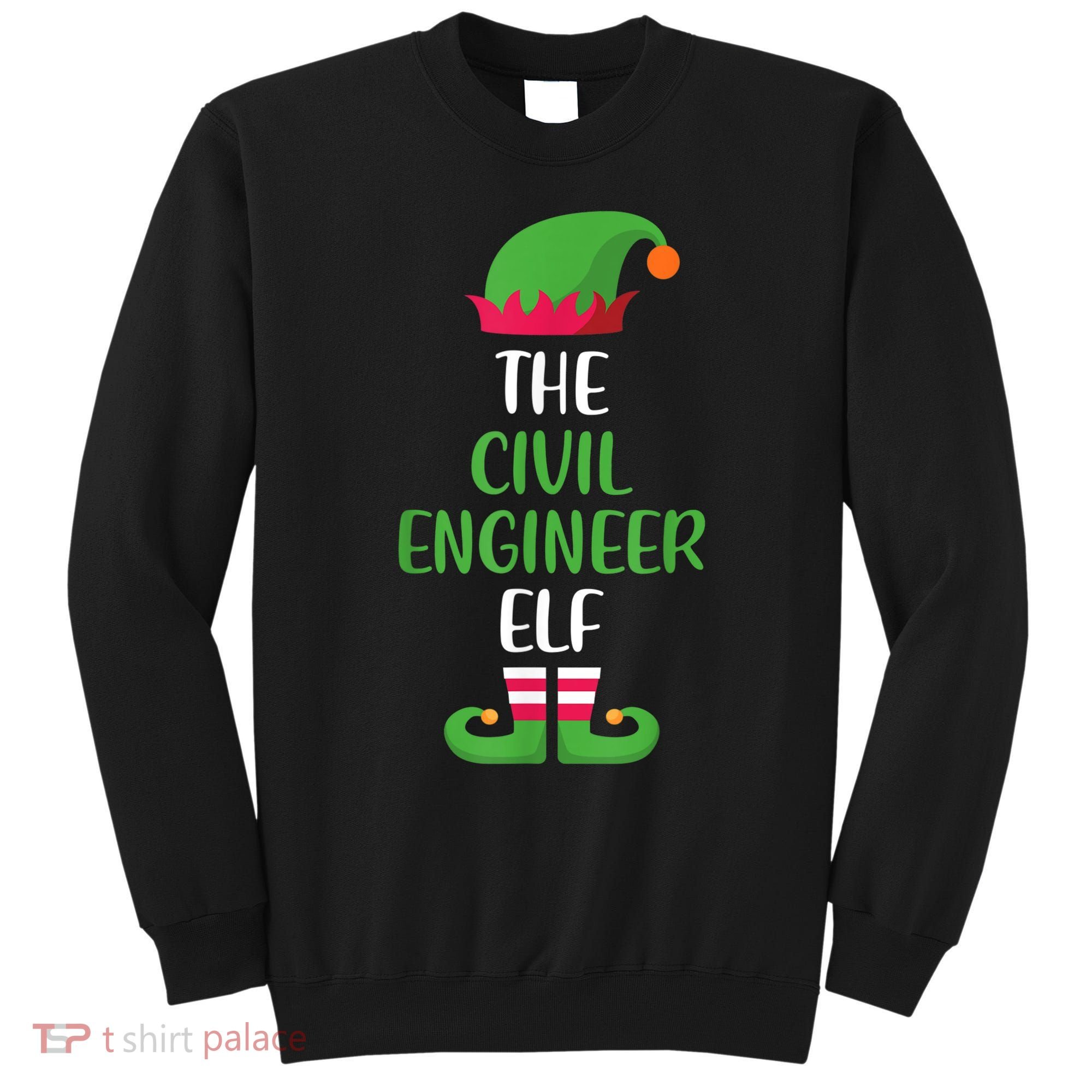 The Civil Engineer Elf Christmas Family Matching Sweatshirt