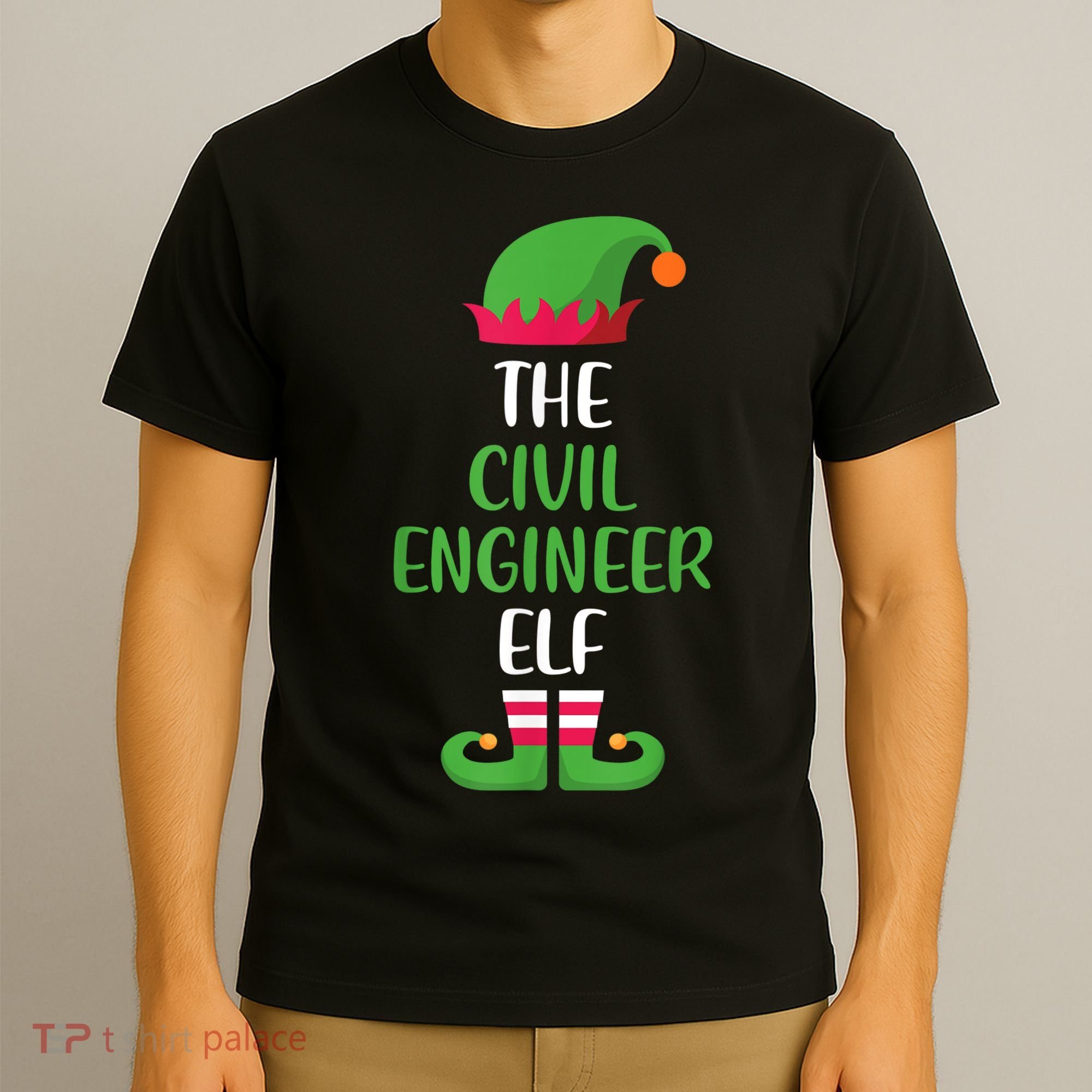 The Civil Engineer Elf Christmas Family Matching T-Shirt