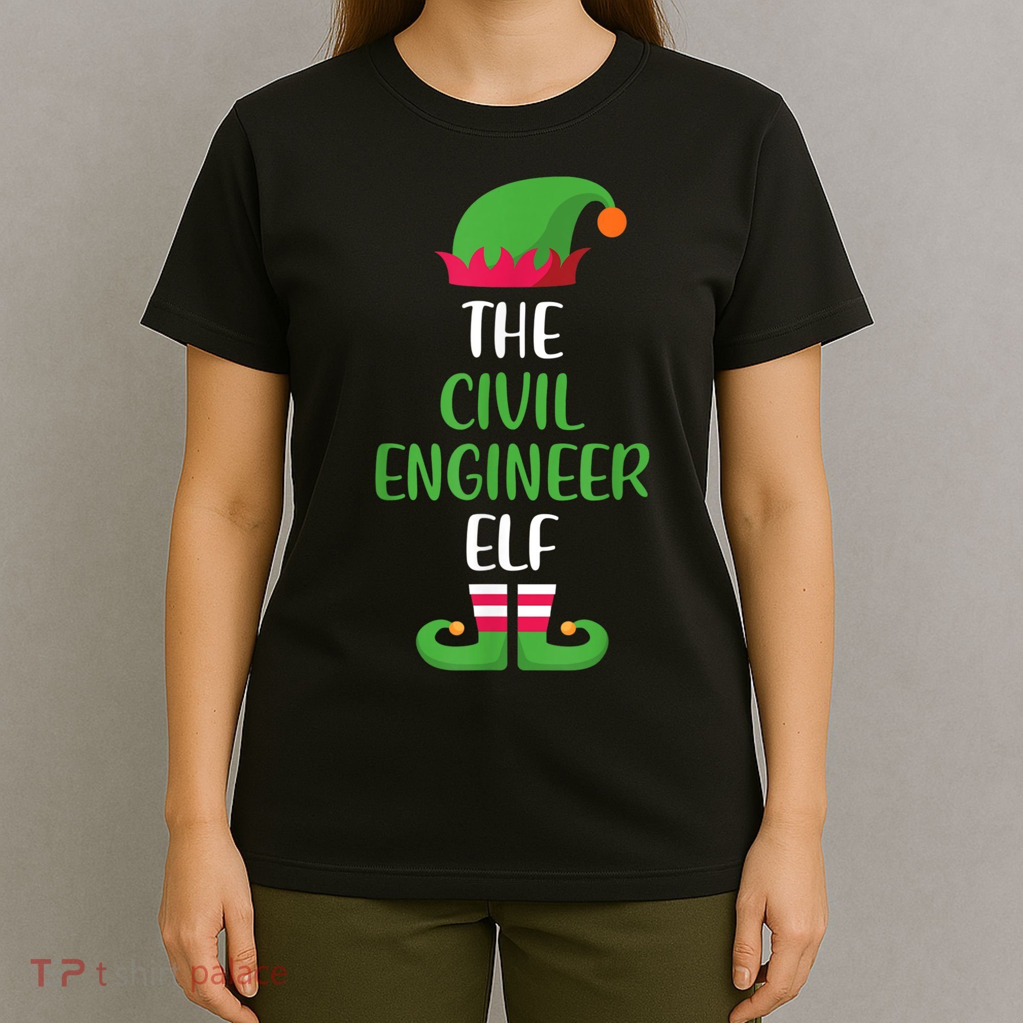 The Civil Engineer Elf Christmas Family Matching T-Shirt