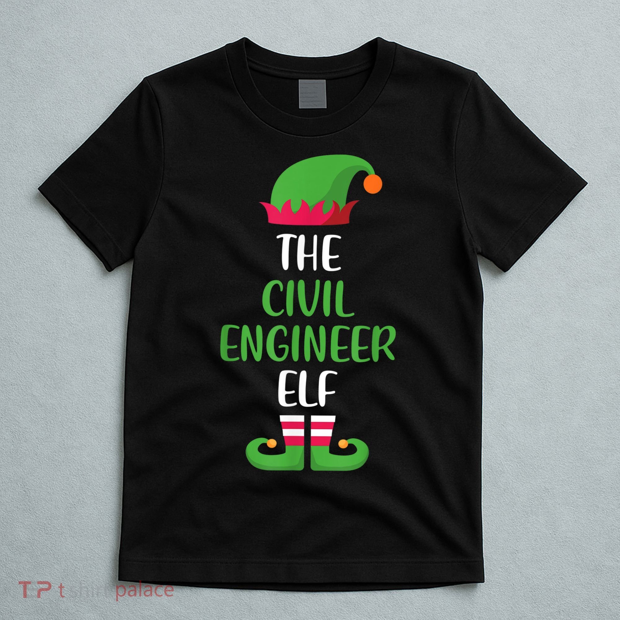 The Civil Engineer Elf Christmas Family Matching T-Shirt