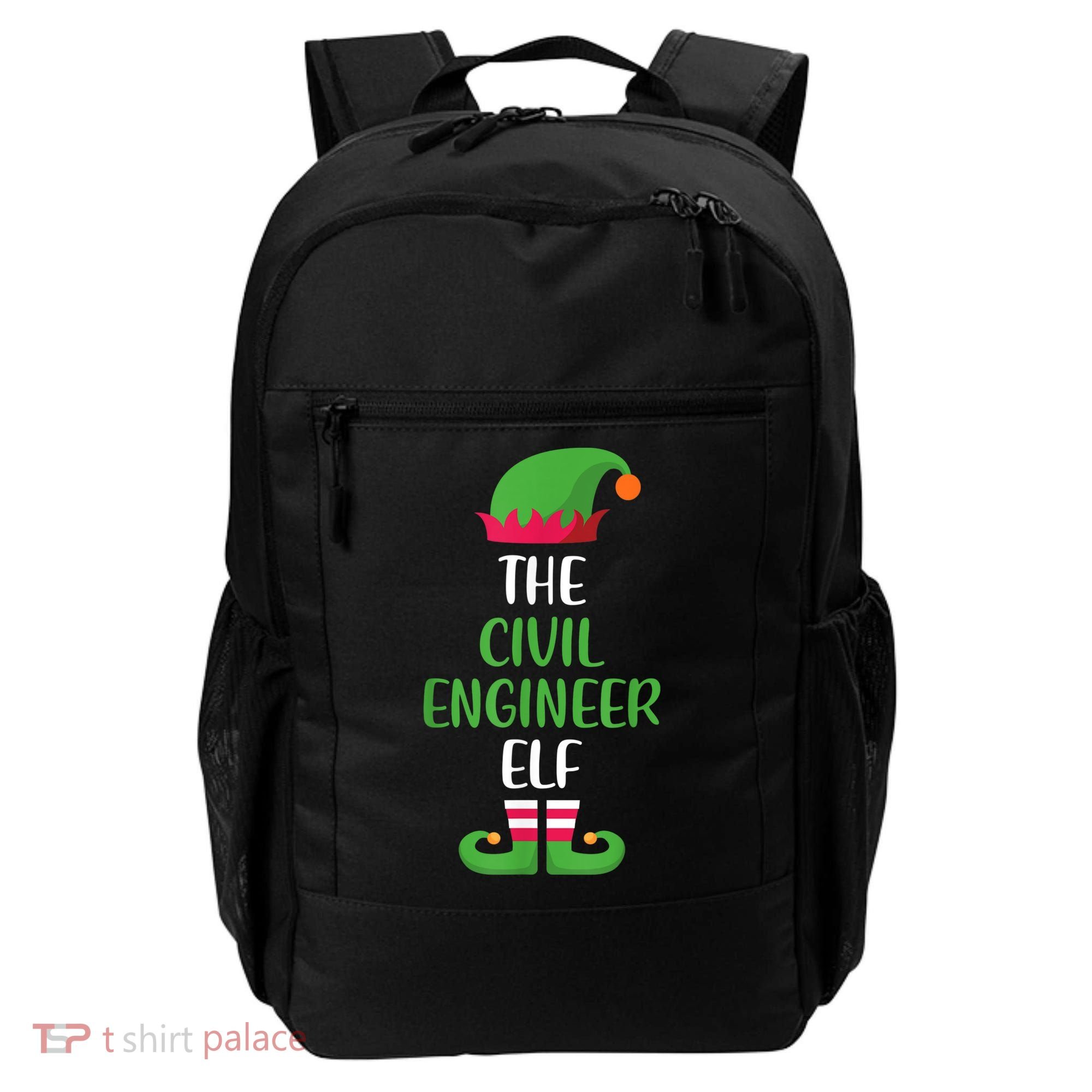 The Civil Engineer Elf Christmas Family Matching Backpack