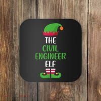 The Civil Engineer Elf Christmas Family Matching Coaster thumb 0
