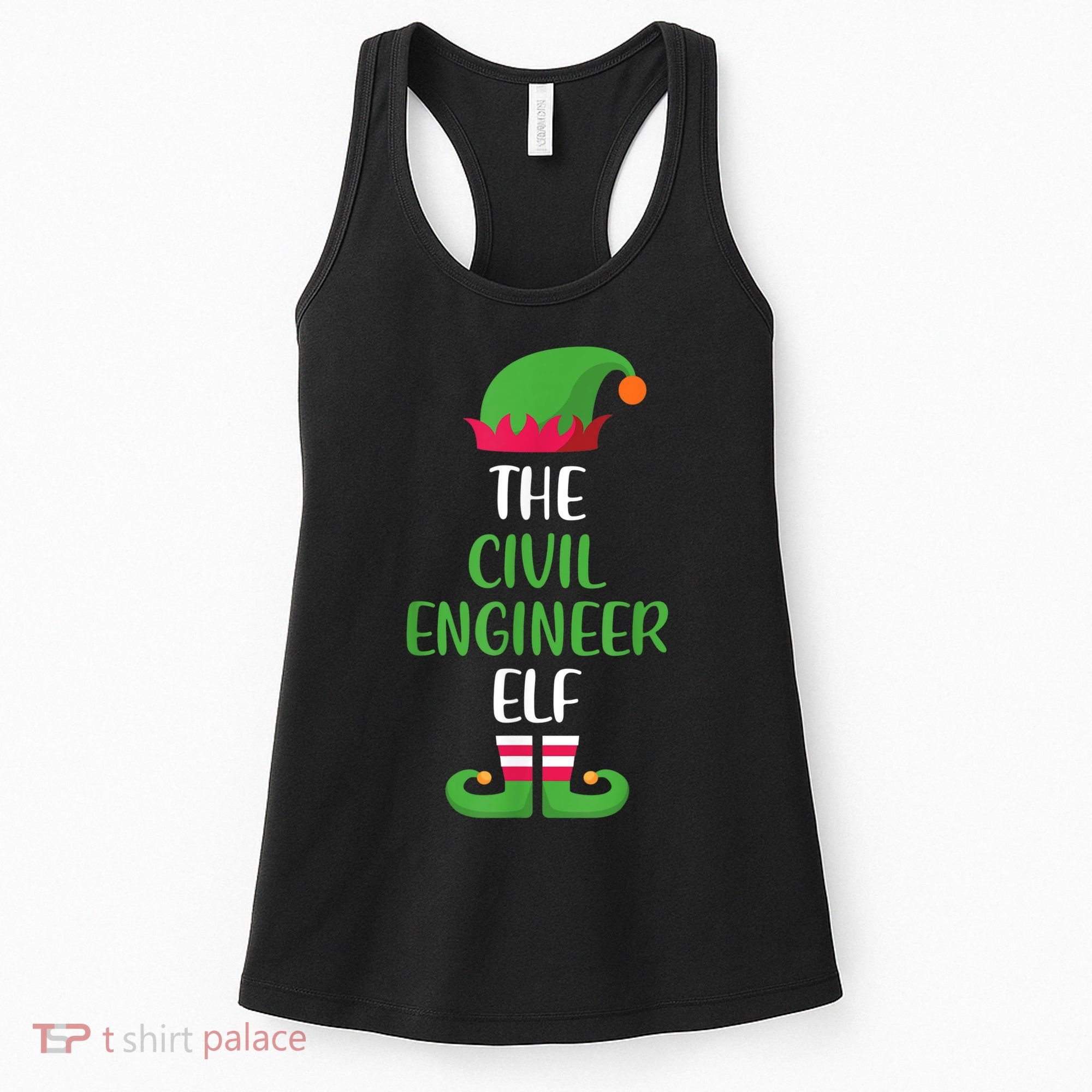 The Civil Engineer Elf Christmas Family Matching Women's Tank Top