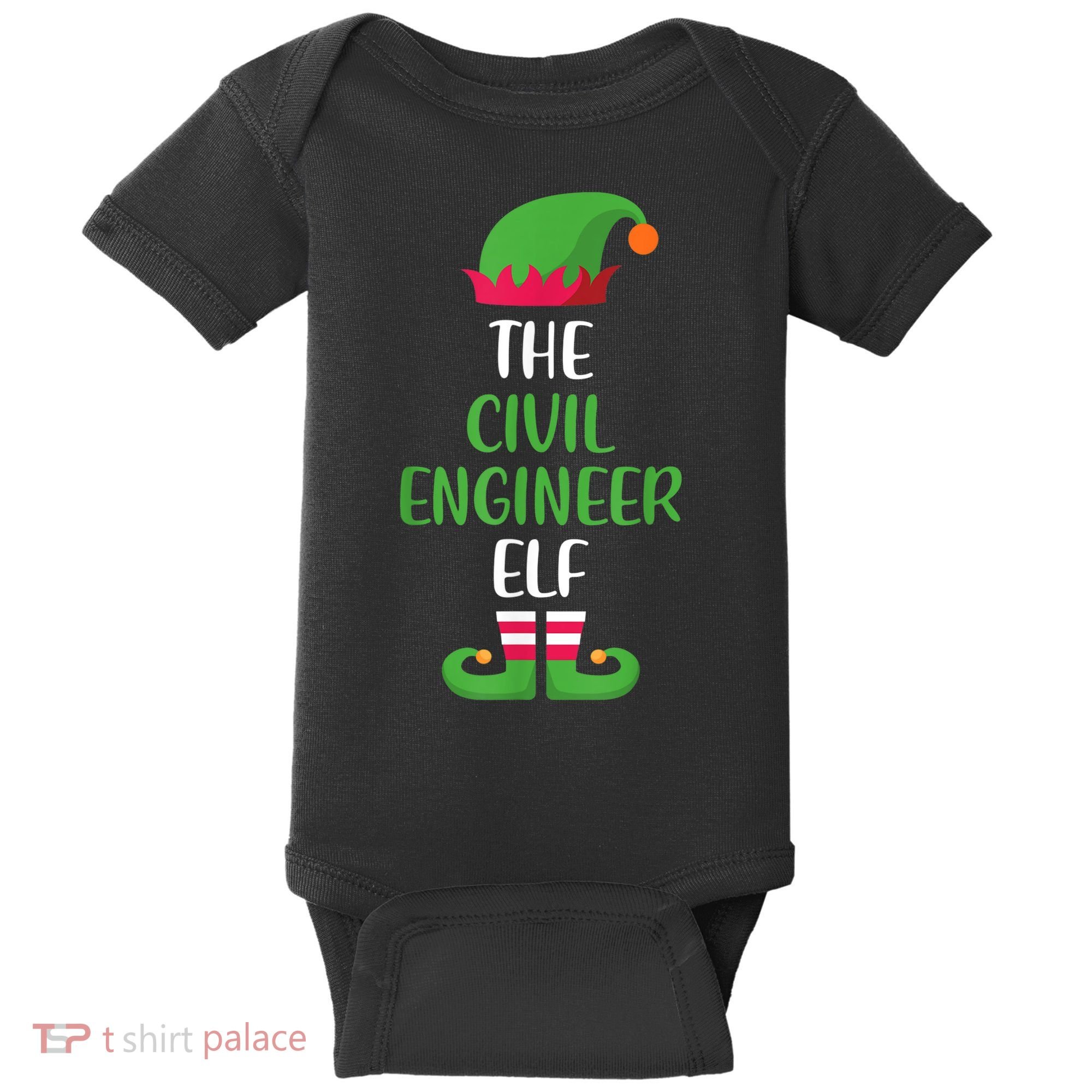 The Civil Engineer Elf Christmas Family Matching Baby Bodysuit