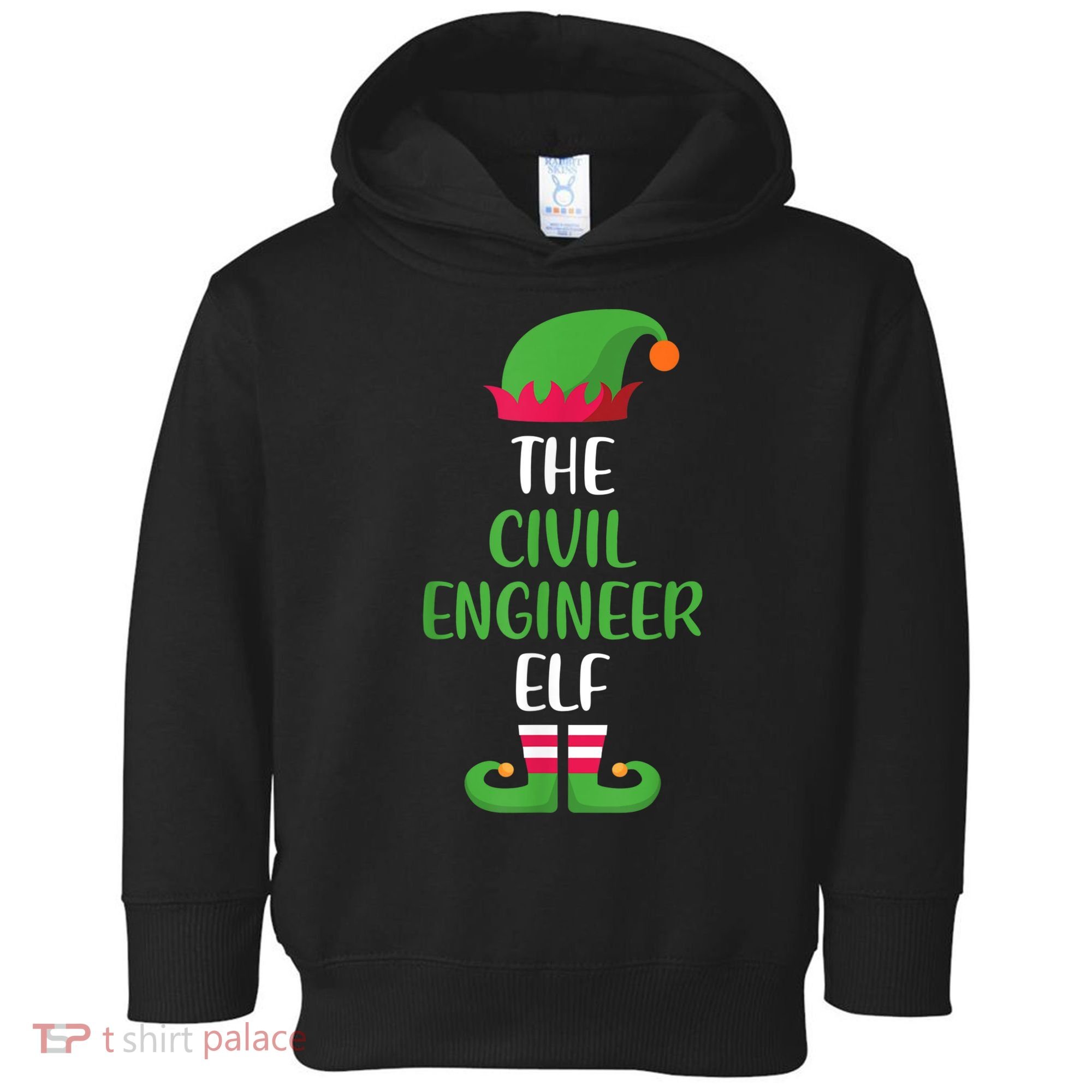 The Civil Engineer Elf Christmas Family Matching Toddler Hoodie