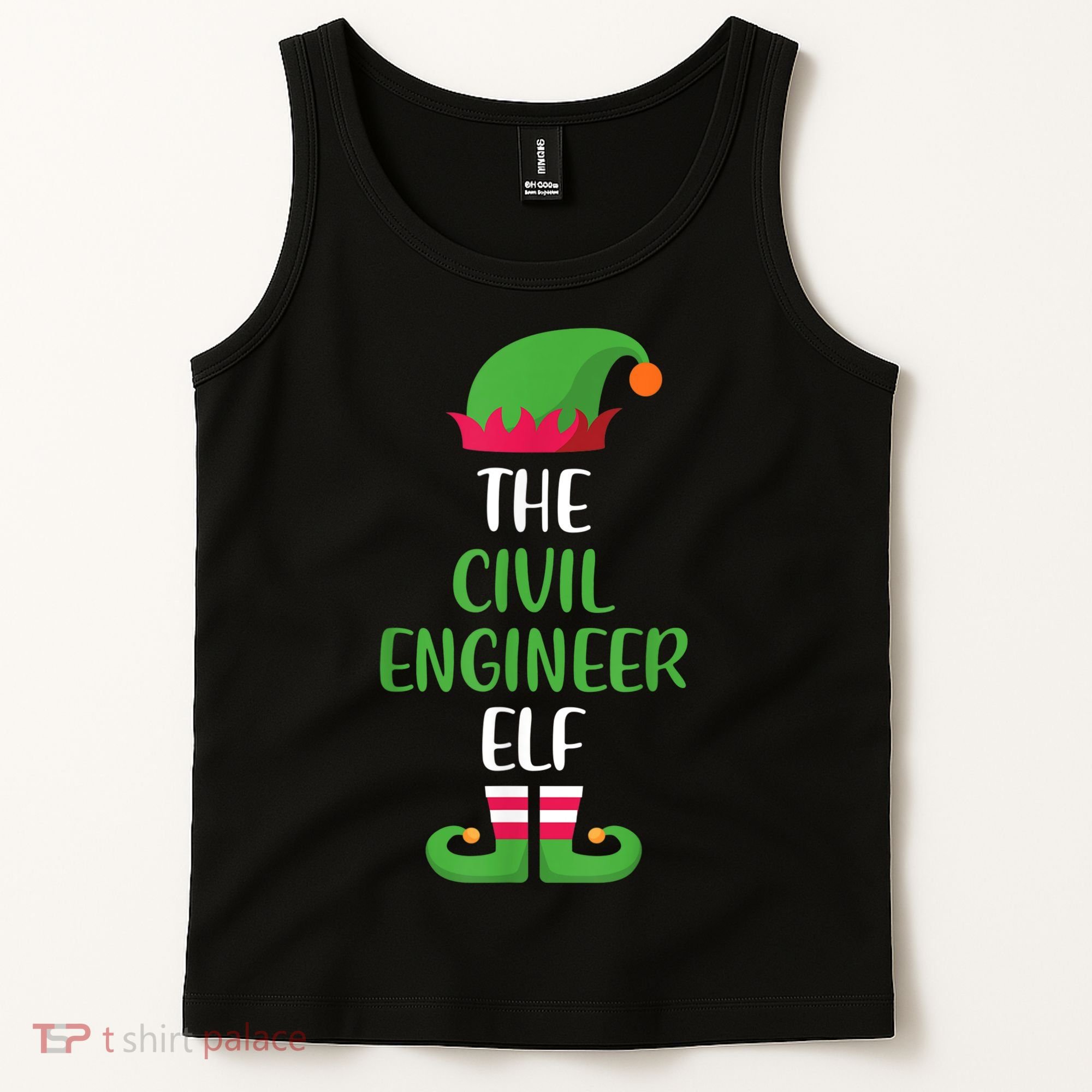 The Civil Engineer Elf Christmas Family Matching Tank Top
