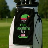 The Civil Engineer Elf Christmas Family Matching Golf Towel thumb 2