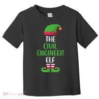 The Civil Engineer Elf Christmas Family Matching Toddler T-Shirt thumb 0
