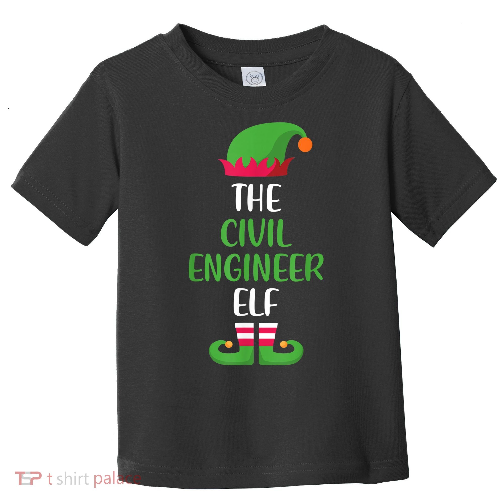 The Civil Engineer Elf Christmas Family Matching Toddler T-Shirt