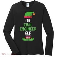 The Civil Engineer Elf Christmas Family Matching Women's Long Sleeve Shirt thumb 0