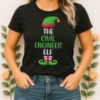 The Civil Engineer Elf Christmas Family Matching Women's T-Shirt thumb 2