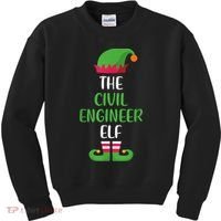 The Civil Engineer Elf Christmas Family Matching Kids Sweatshirt thumb 0