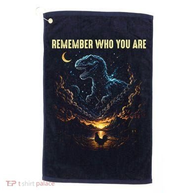 T-Rex Chicken Evolution Remember Who You Are Golf Towel