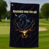 T-Rex Chicken Evolution Remember Who You Are Golf Towel thumb 1