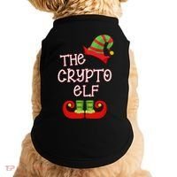 The Crypto Elf Funny Family Matching Christmas Doggie Tank thumb 0