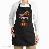 The Crypto Elf Funny Family Matching Christmas Apron thumb 2