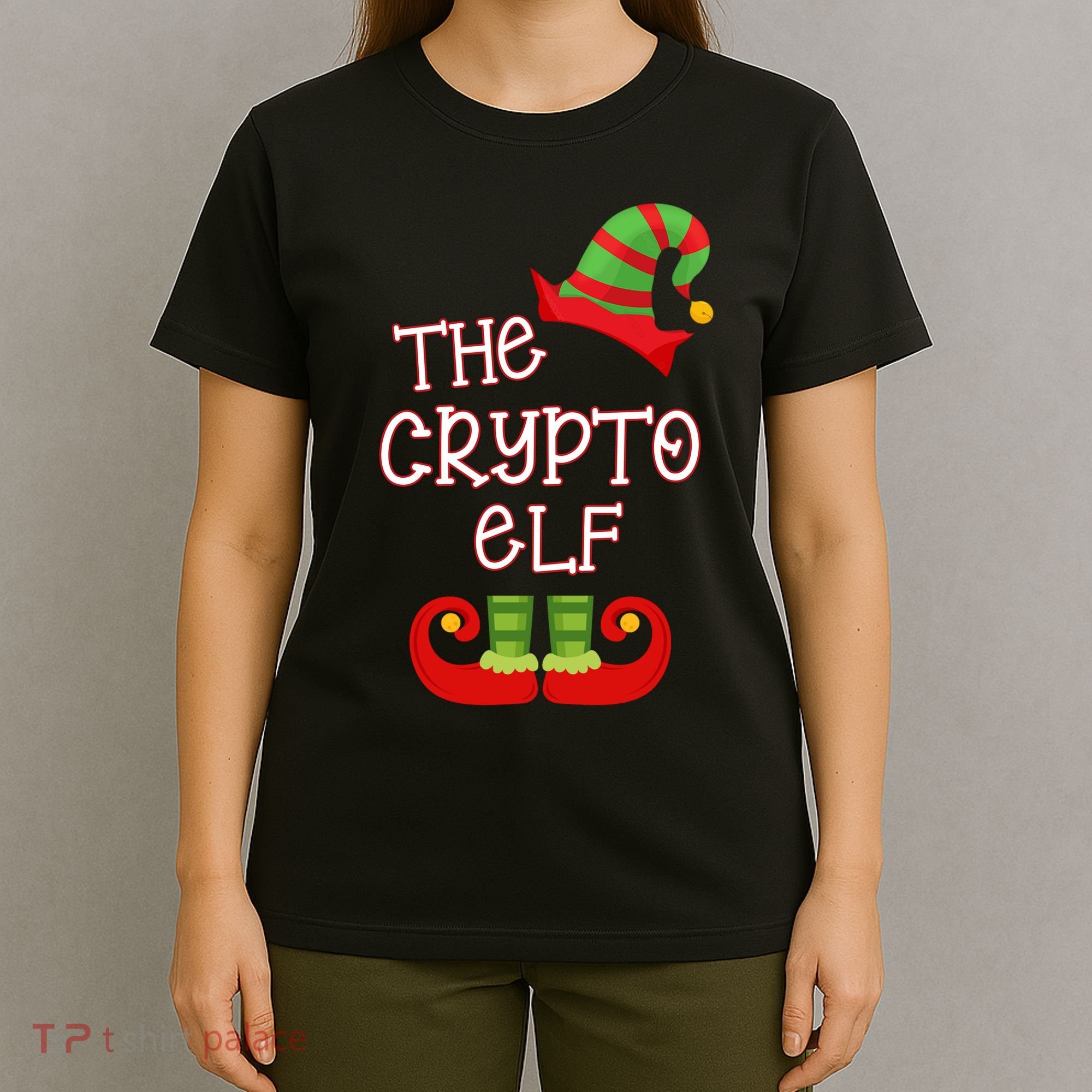 The Crypto Elf Funny Family Matching Christmas T-Shirt