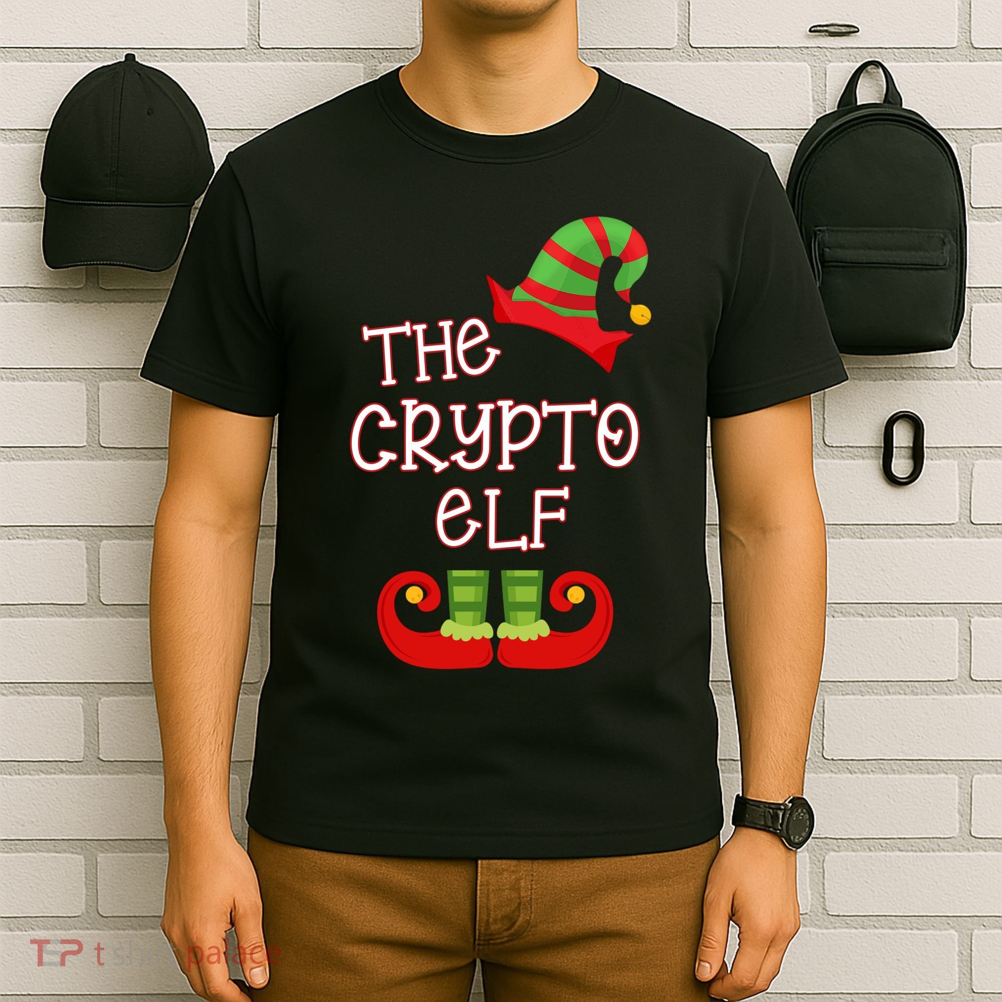 The Crypto Elf Funny Family Matching Christmas T-Shirt