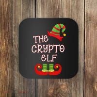 The Crypto Elf Funny Family Matching Christmas Coaster thumb 0
