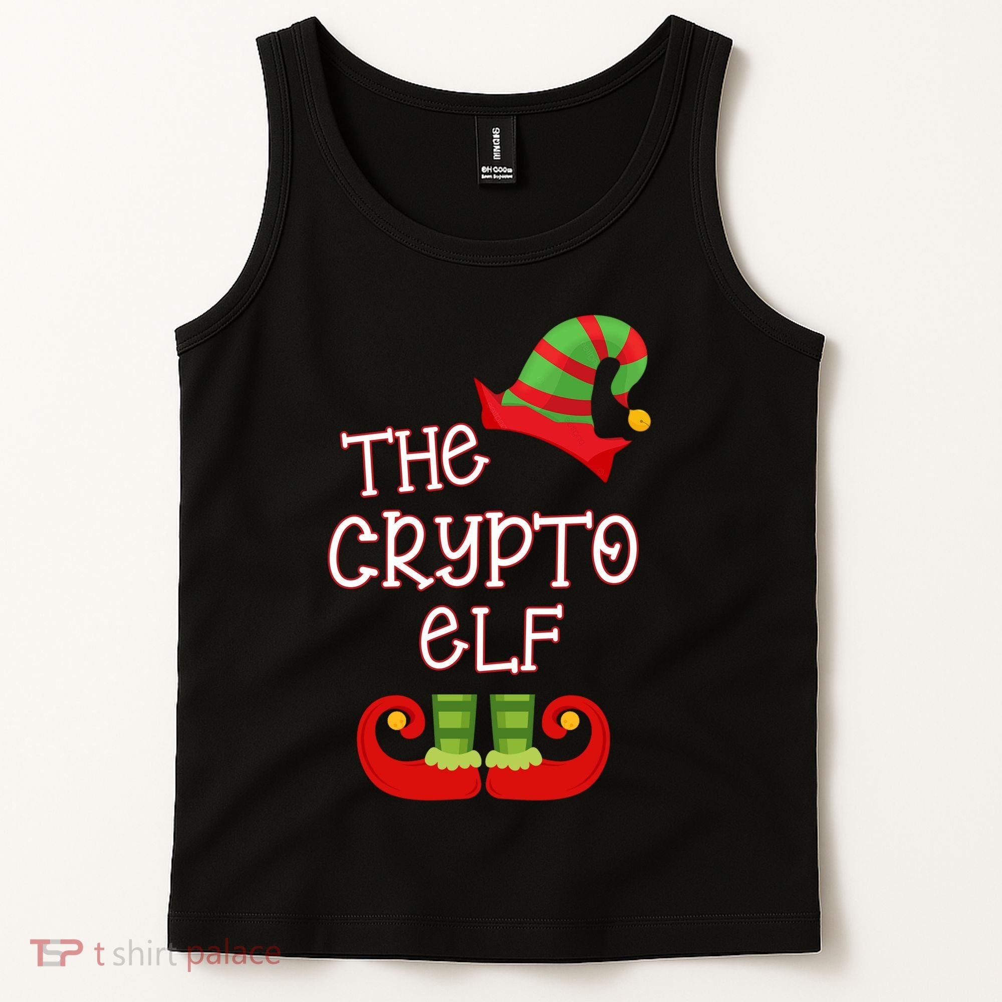 The Crypto Elf Funny Family Matching Christmas Tank Top