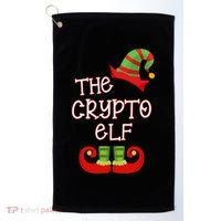 The Crypto Elf Funny Family Matching Christmas Golf Towel thumb 0