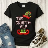 The Crypto Elf Funny Family Matching Christmas Women's T-Shirt thumb 3