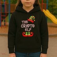 The Crypto Elf Funny Family Matching Christmas Kids Hoodie thumb 3