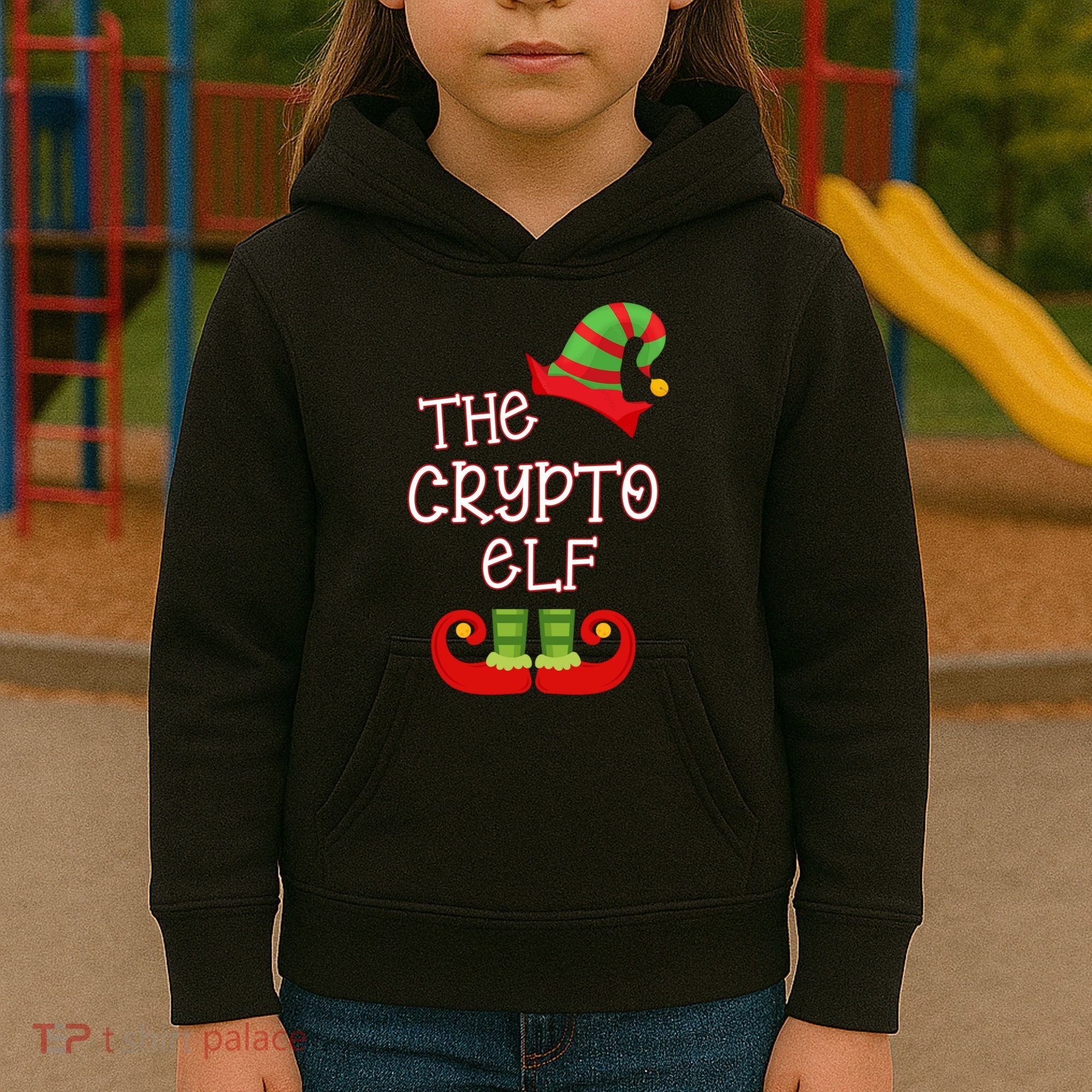 The Crypto Elf Funny Family Matching Christmas Kids Hoodie