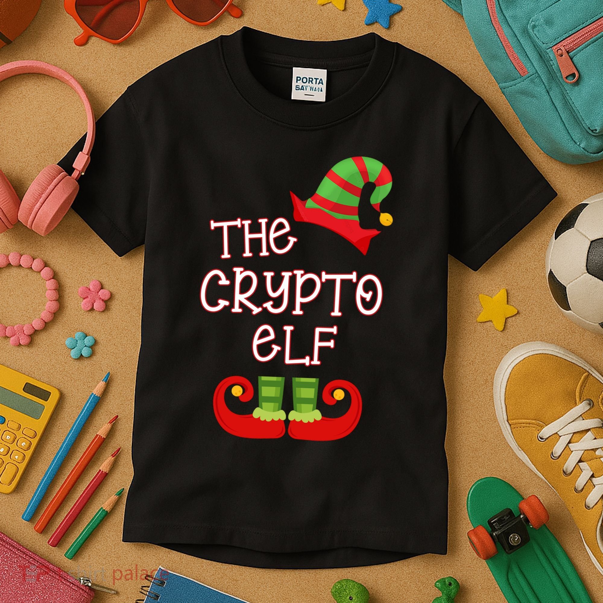 The Crypto Elf Funny Family Matching Christmas Kids T-Shirt
