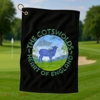 The Cotswolds England Uk S.H.E.E.P Women Gardeners Golf Towel thumb 1